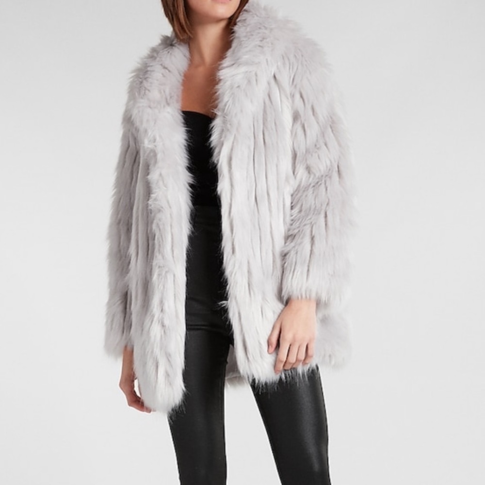 NWOT Express Oversized Faux Fur Coat
